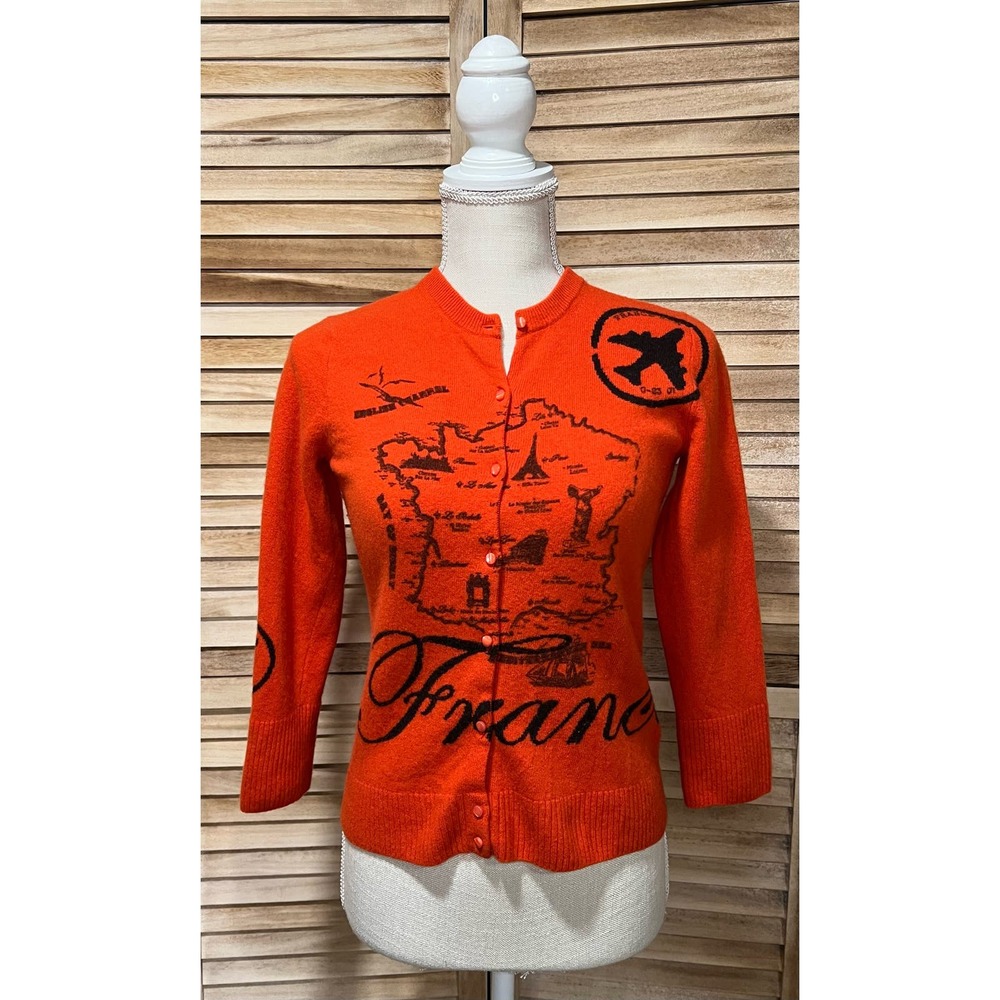 RARE FIND! J.CREW Wool & Cashmere France Cardigan | sz M, but fits‎ like XS